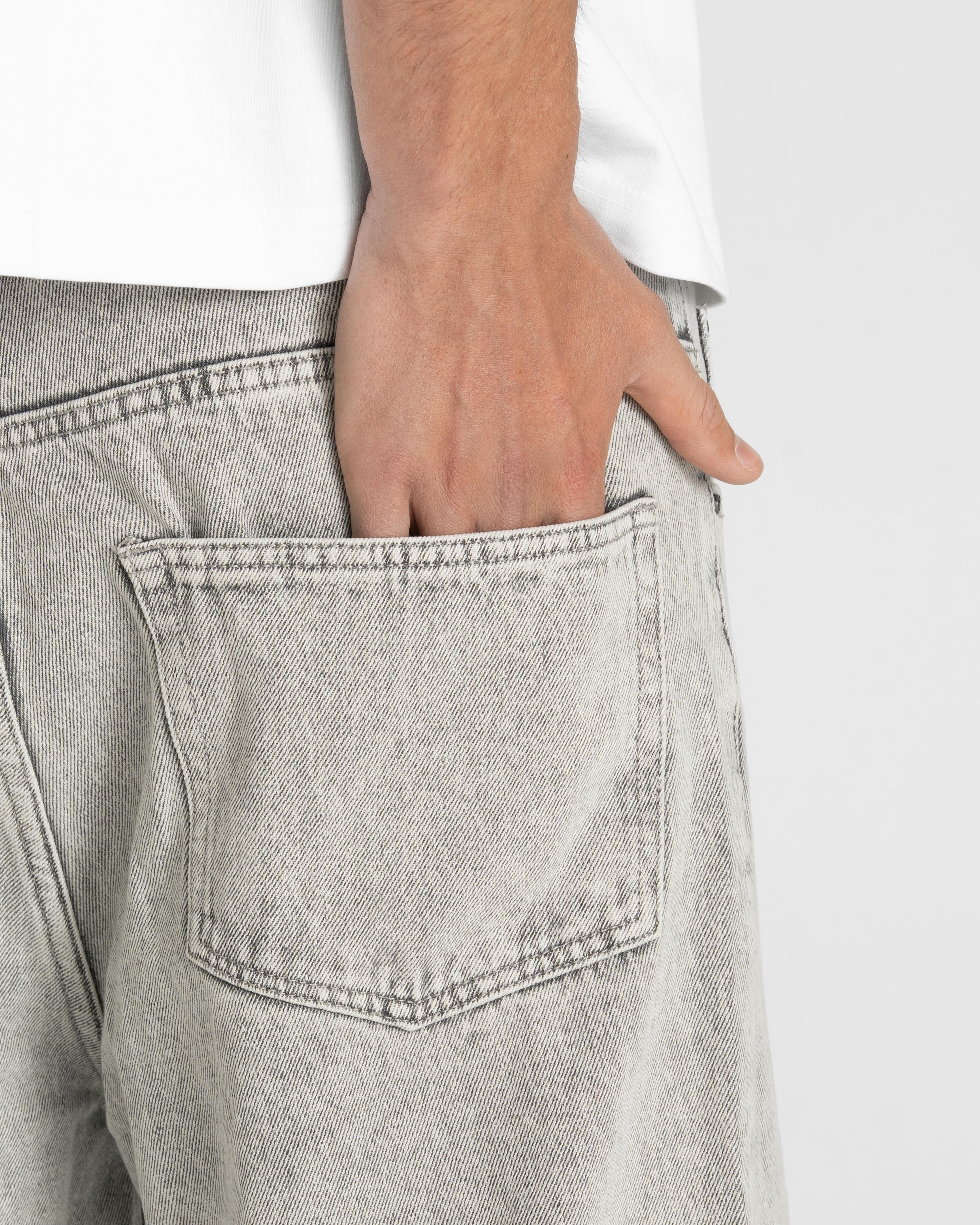 Baggy Denim Jeans Light Grey